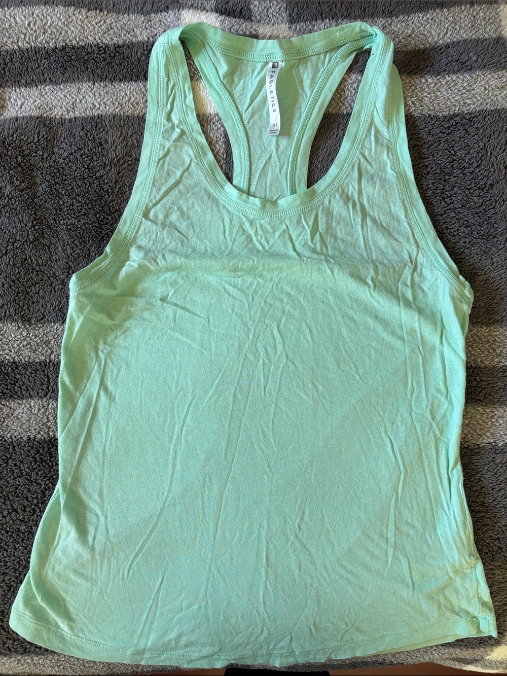 Fabletics Light Mint Racerback Workout Tank Top